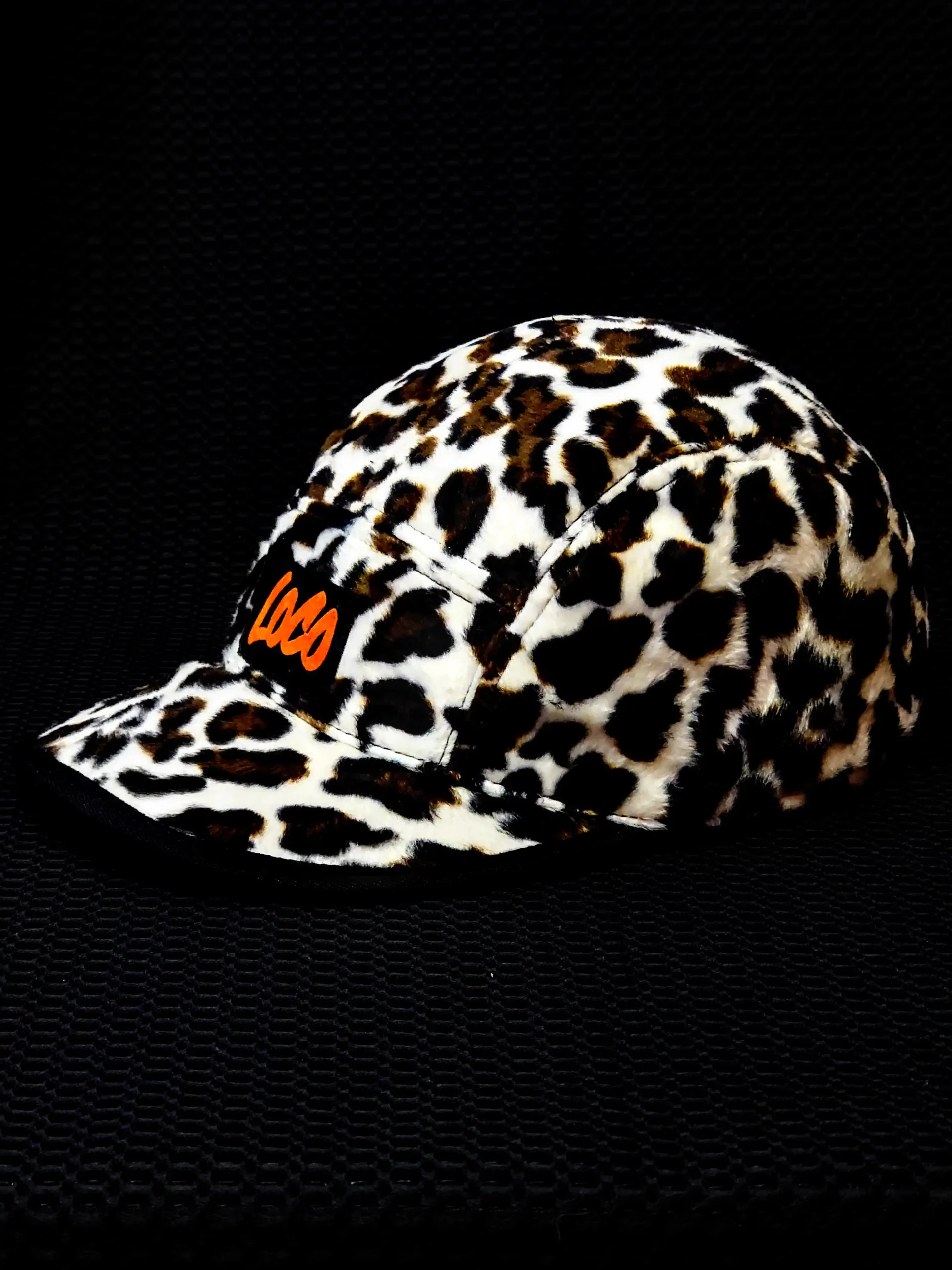 White Leopard 5 Panel Cap - Image 2